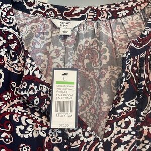 Crown and ivy, paisley dress, Fall bloom